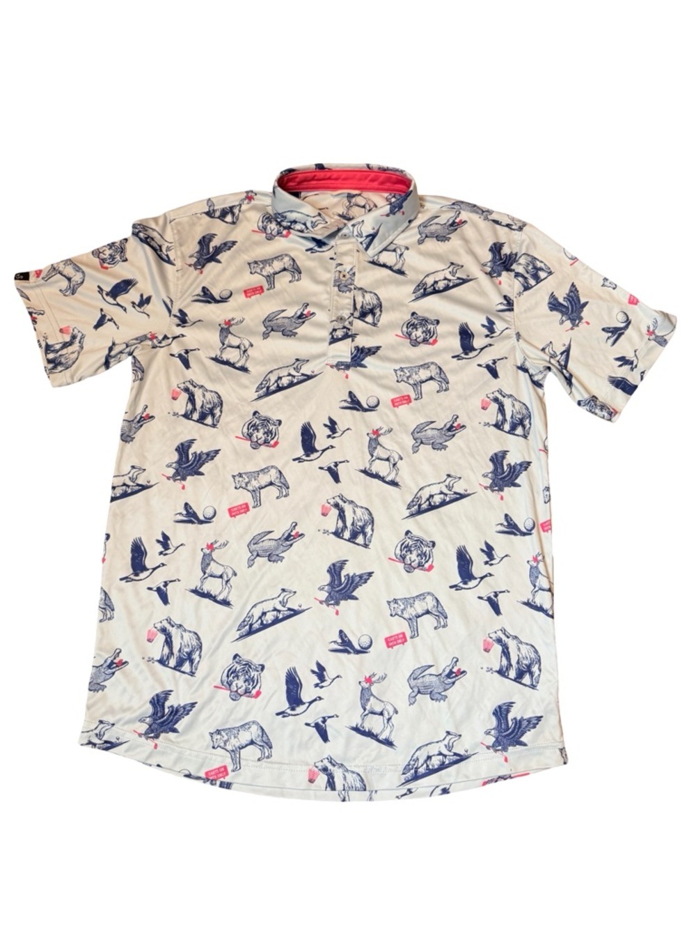 Swannies Men Ted Polo all over animal print size M